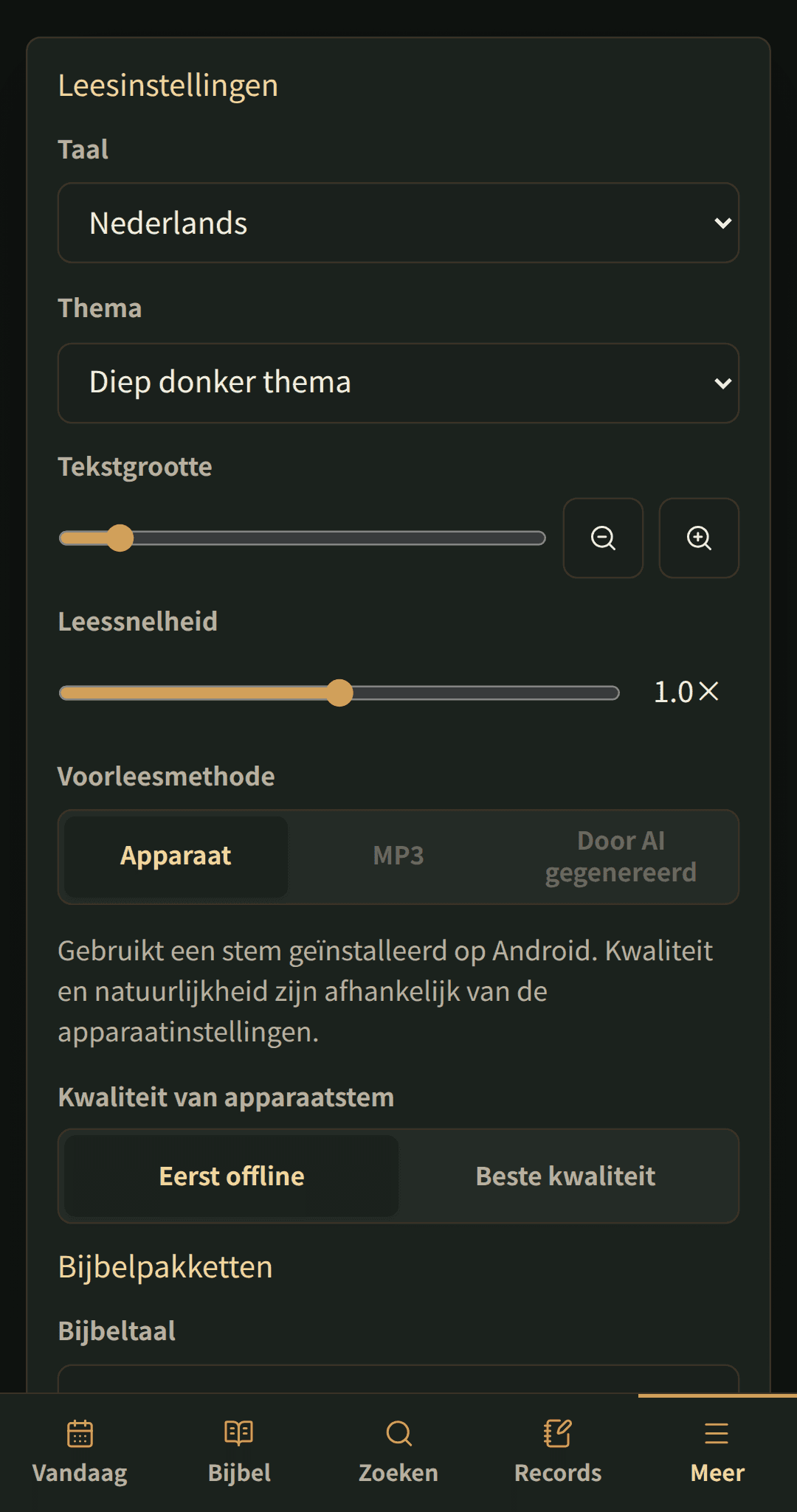 Leessnelheid · Apparaat